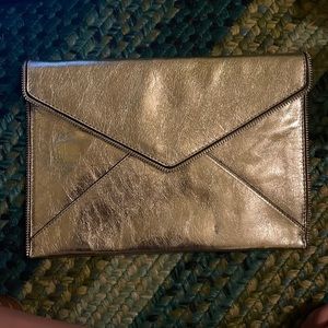 Rebecca Minkoff Silver Envelope Going Out Bag
